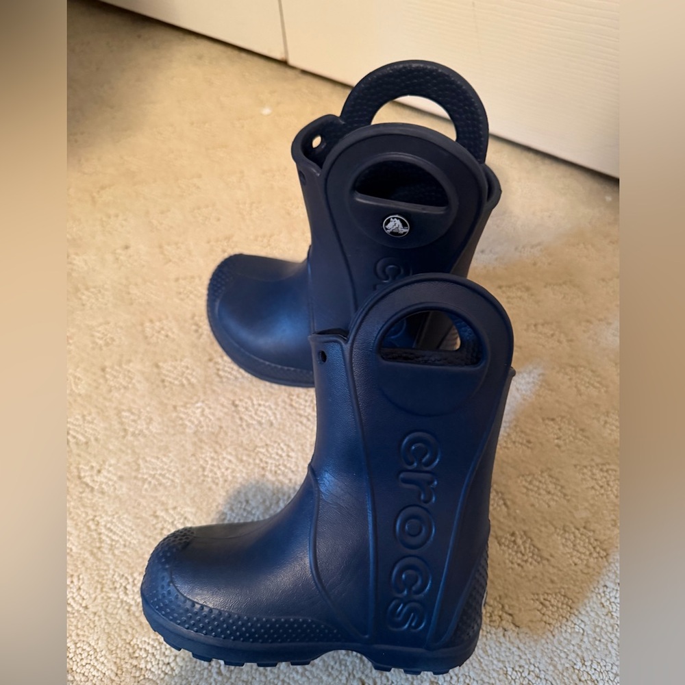Crocs Kids Navy Blue Rain Boots